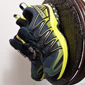 Salomon XA Pro 3D Trail Chasis Neon Green Hiking Running Shoes Sneakers Size 9